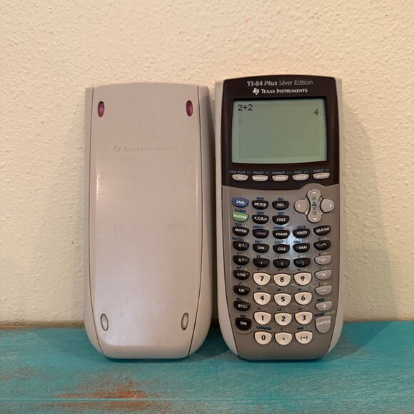 Texas Instruments TI-84 Plus Silver Edition Graphing Calculator With Cover - Picture 1 of 5
